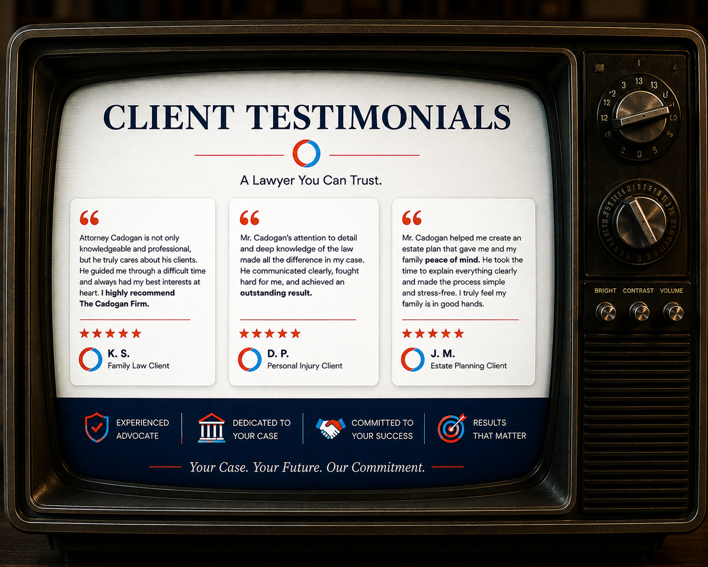Client testimonials — The Cadogan Firm